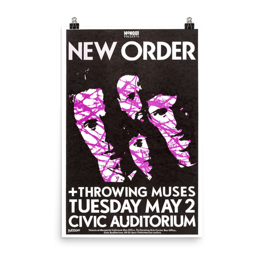 NEW ORDER - PORTLAND - CIVIC AUDITORIUM - 1989 - US Concert Poster