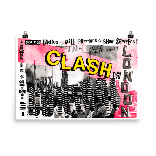 THE CLASH - LONDON - 1984 - OUT OF CONTROL - UK Concert Poster