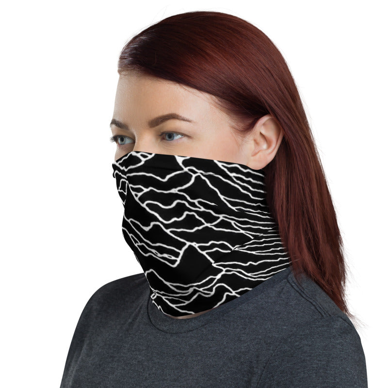 Joy Division - UNKNOWN PLEASURES - Full Print - Face Mask & Neck Gaiter