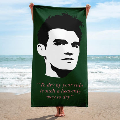 The Smiths - "To dry by your side is such a heavenly way to dry" - Dark Green - Beach Towel