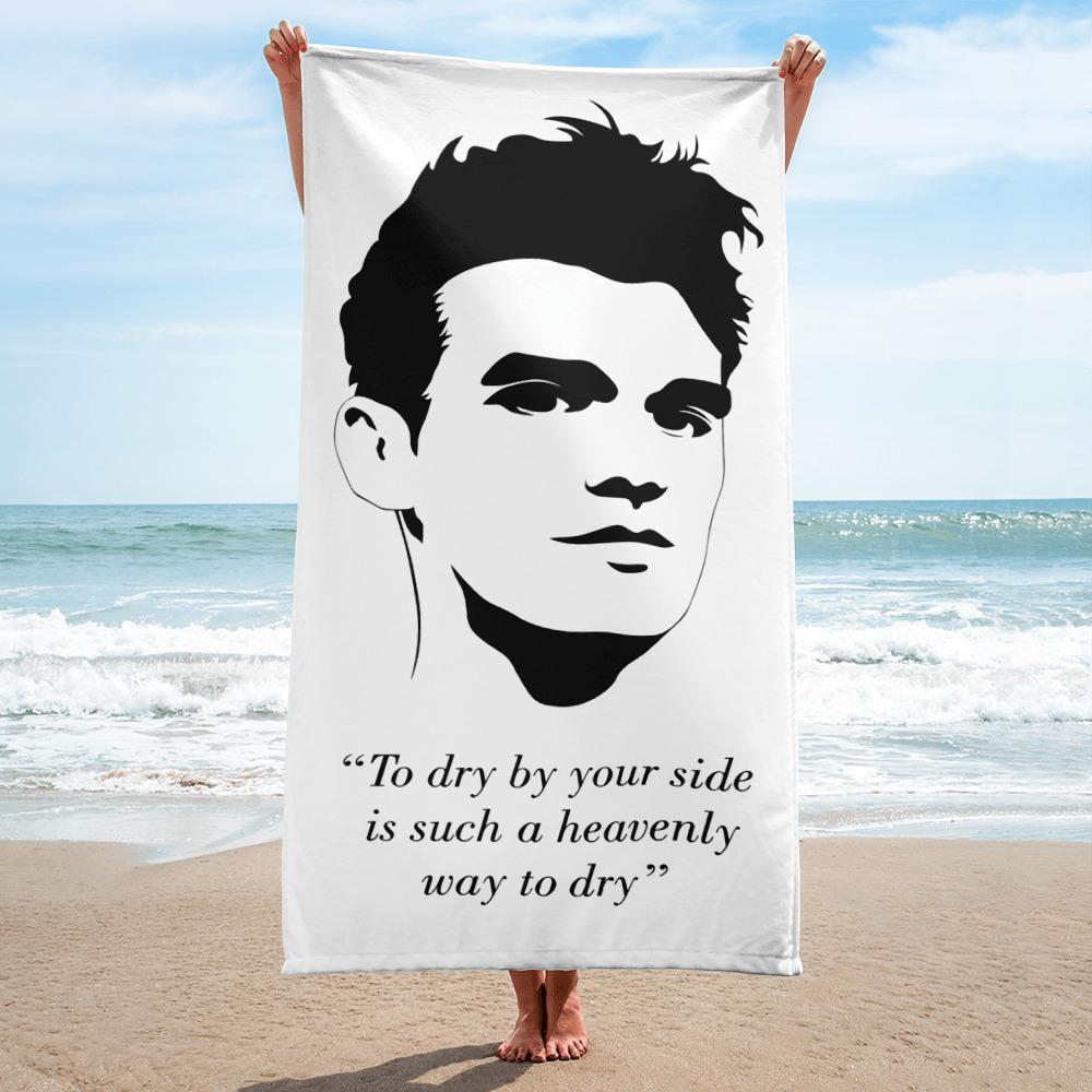 The Smiths - "To dry by your side is such a heavenly way to dry" - White - Beach Towel